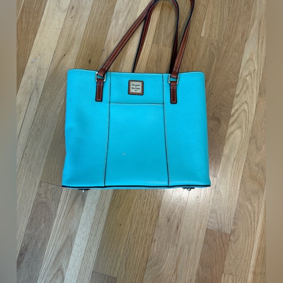 Dooney & Bourke Vintage Pebble Leather in Tiffany Blue Handbag purse - Picture 4 of 15